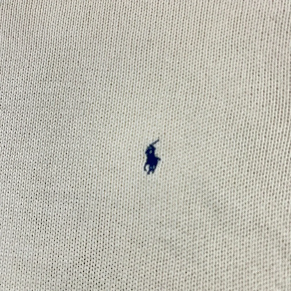 Polo Ralph Lauren Sweater Mens XXL Cream Beige Crewneck Cotton Knit Pony Logo